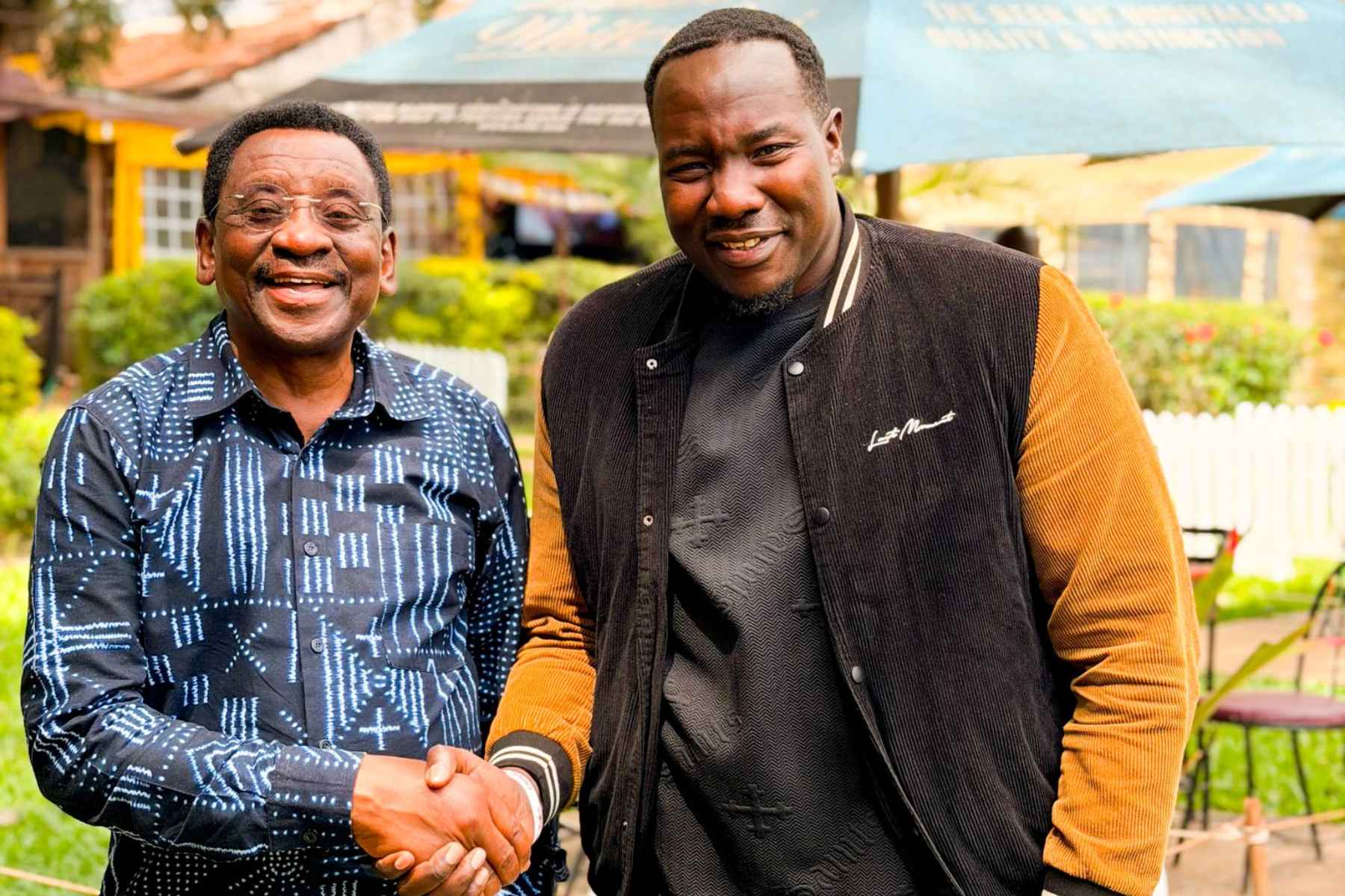 File image of James Orengo and Willis Raburu.